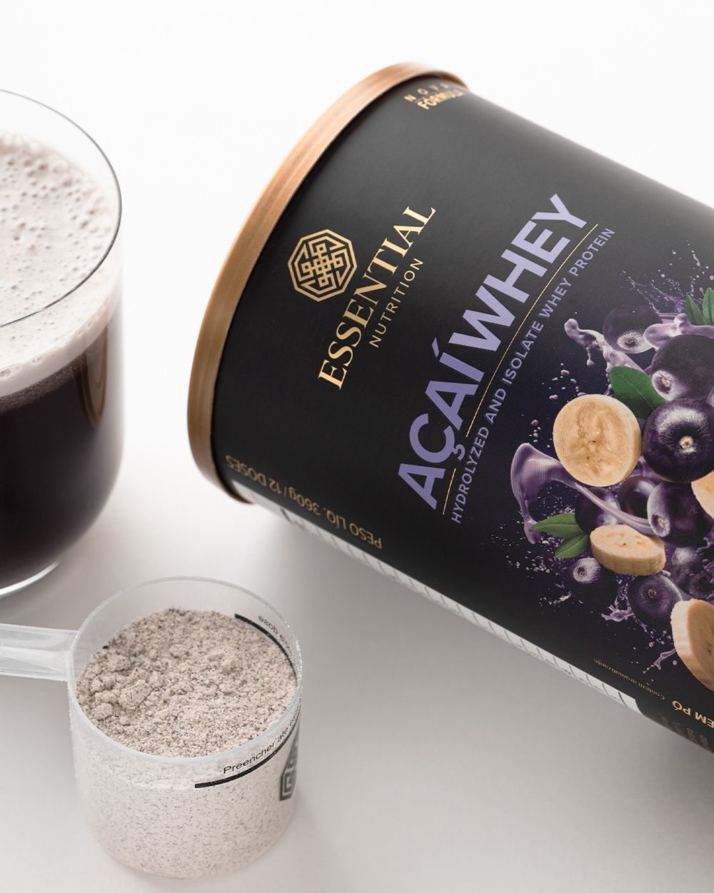 Açaí Whey Lata | Essential Nutrition 360g