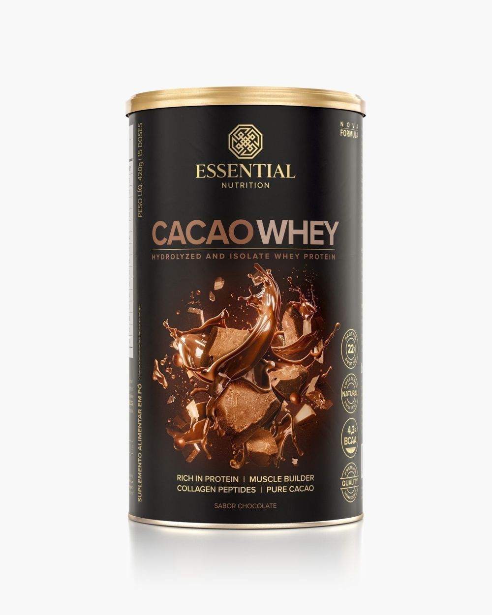Cacao Whey Lata | Essential Nutrition 420g