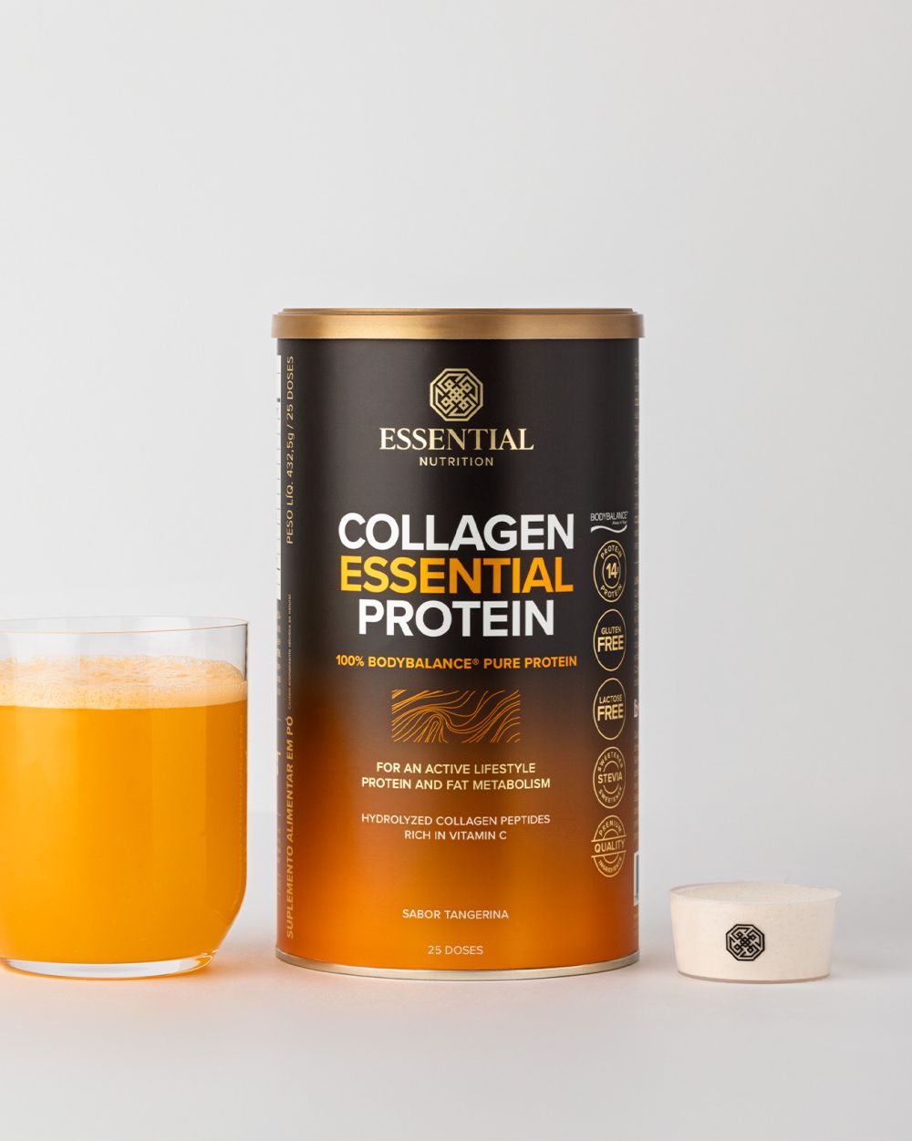 Collagen Essential Protein Tangerina Lata | Essential Nutrition 432,5g