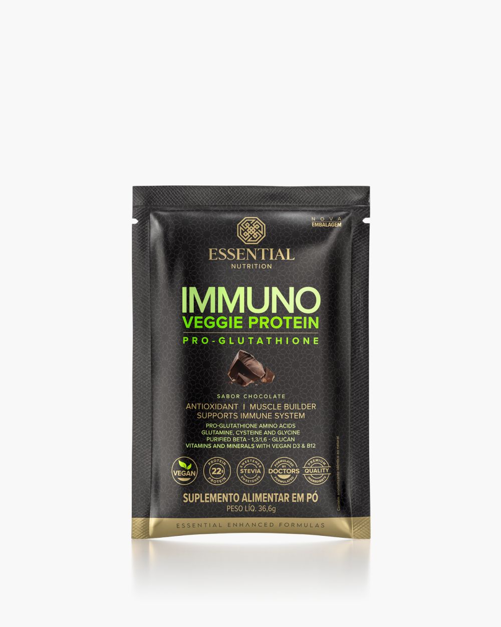 Immuno Whey Veggie Protein Chocolate Box | Essential Nutrition 512,4g
