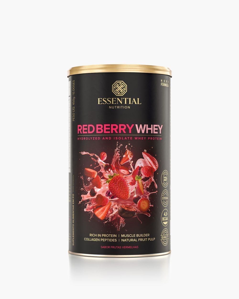 Red Berry Whey Lata | Essential Nutrition 450g