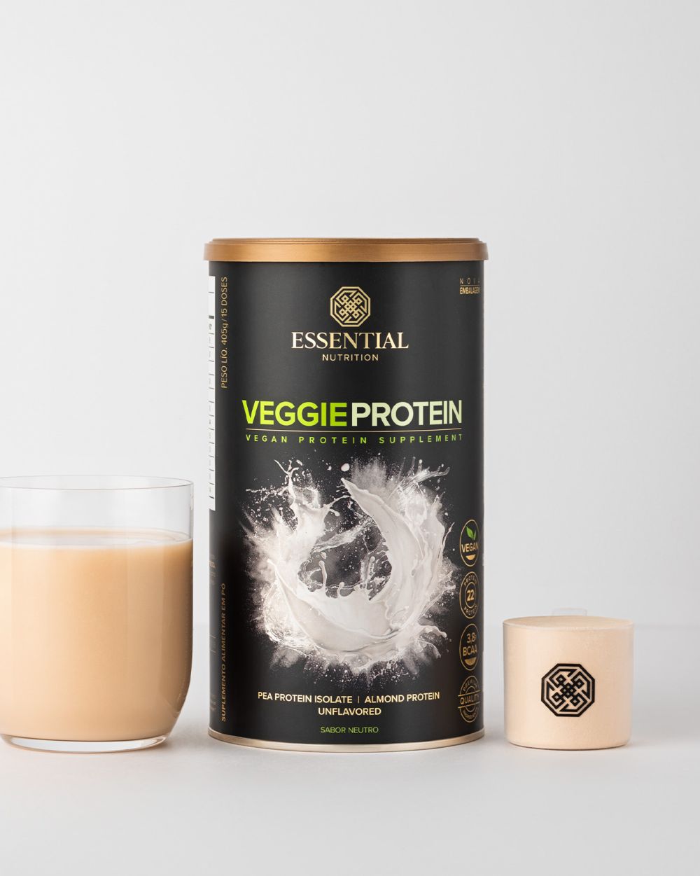 Veggie Protein Neutro Whey Lata | Essential Nutrition 405g