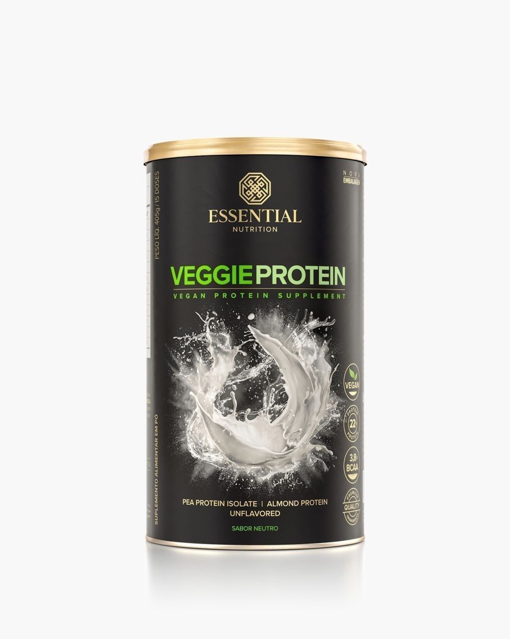 Veggie Protein Neutro Whey Lata | Essential Nutrition 405g