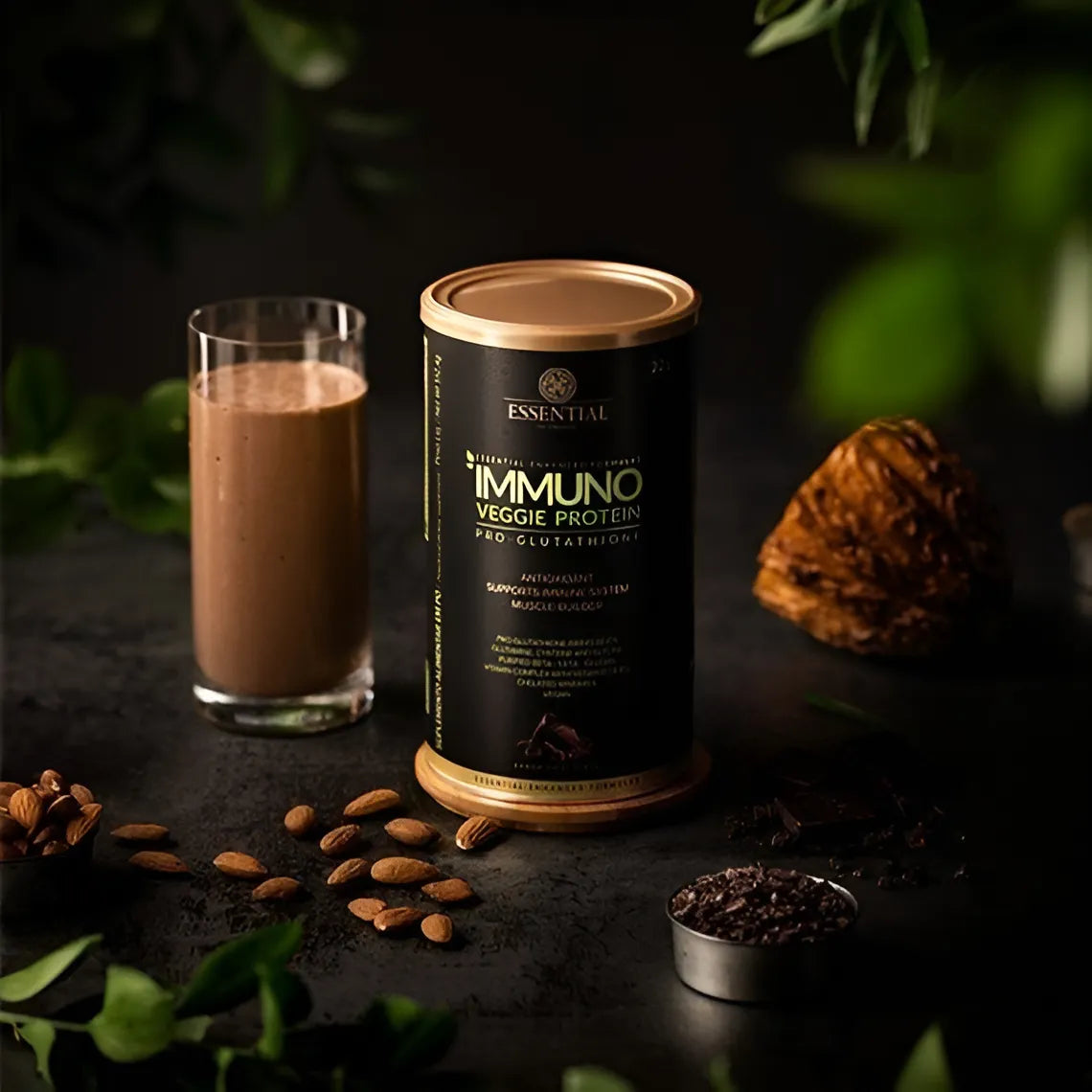 Immuno Whey Veggie Protein Chocolate Lata | Essential Nutrition 512,4g