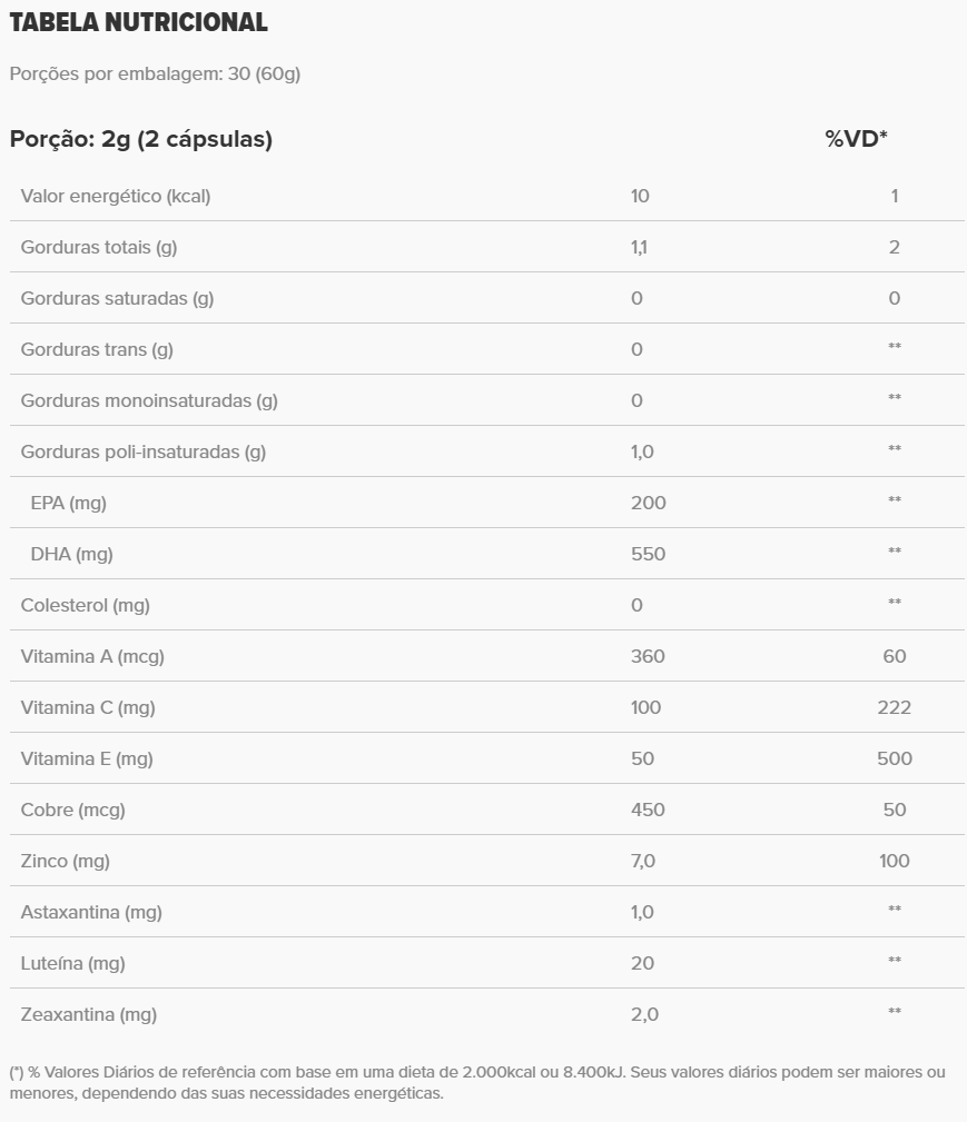 Omega Vision 60 caps | 30 doses