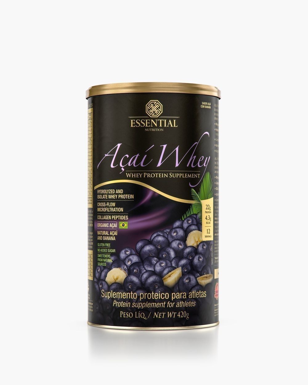 Açaí Whey Lata | Essential Nutrition 360g