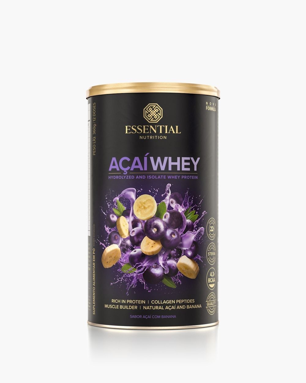 Açaí Whey Lata | Essential Nutrition 360g