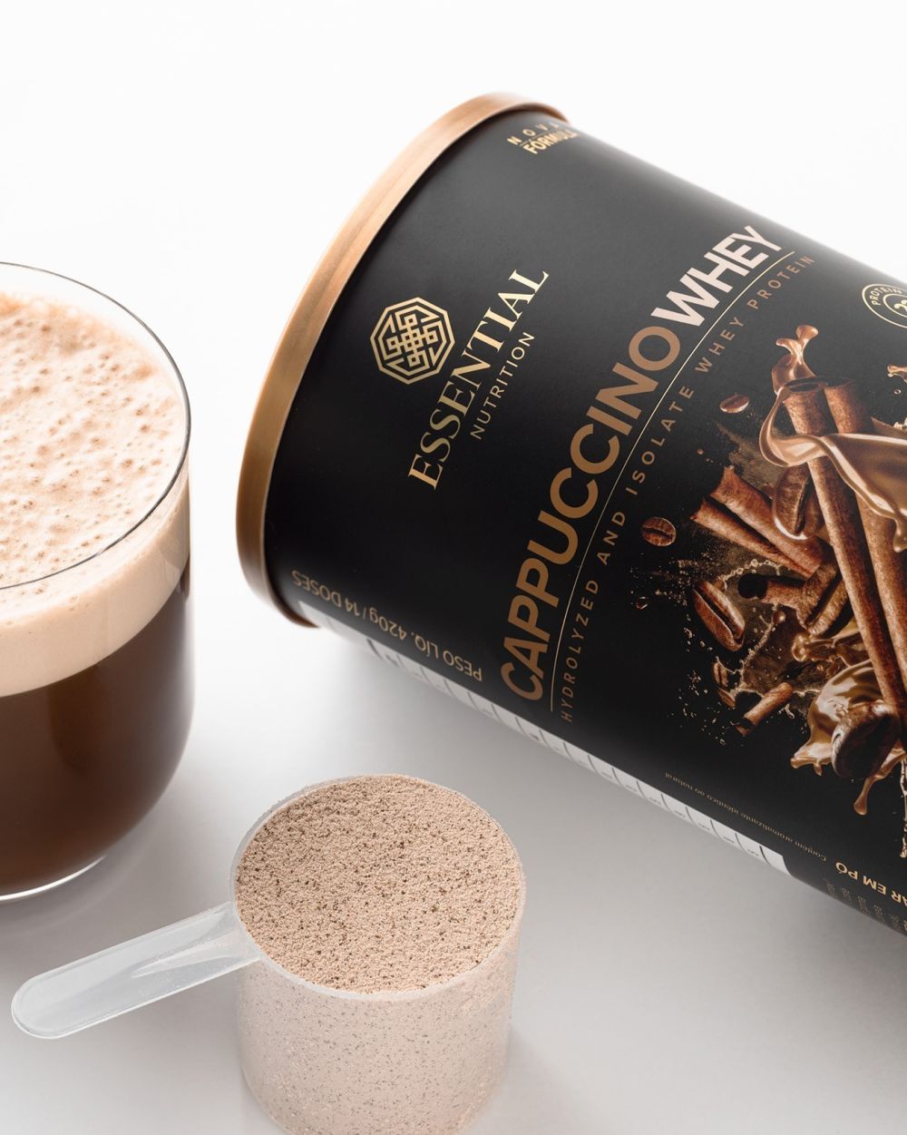Cappuccino Whey Lata | Essential Nutrition 420g