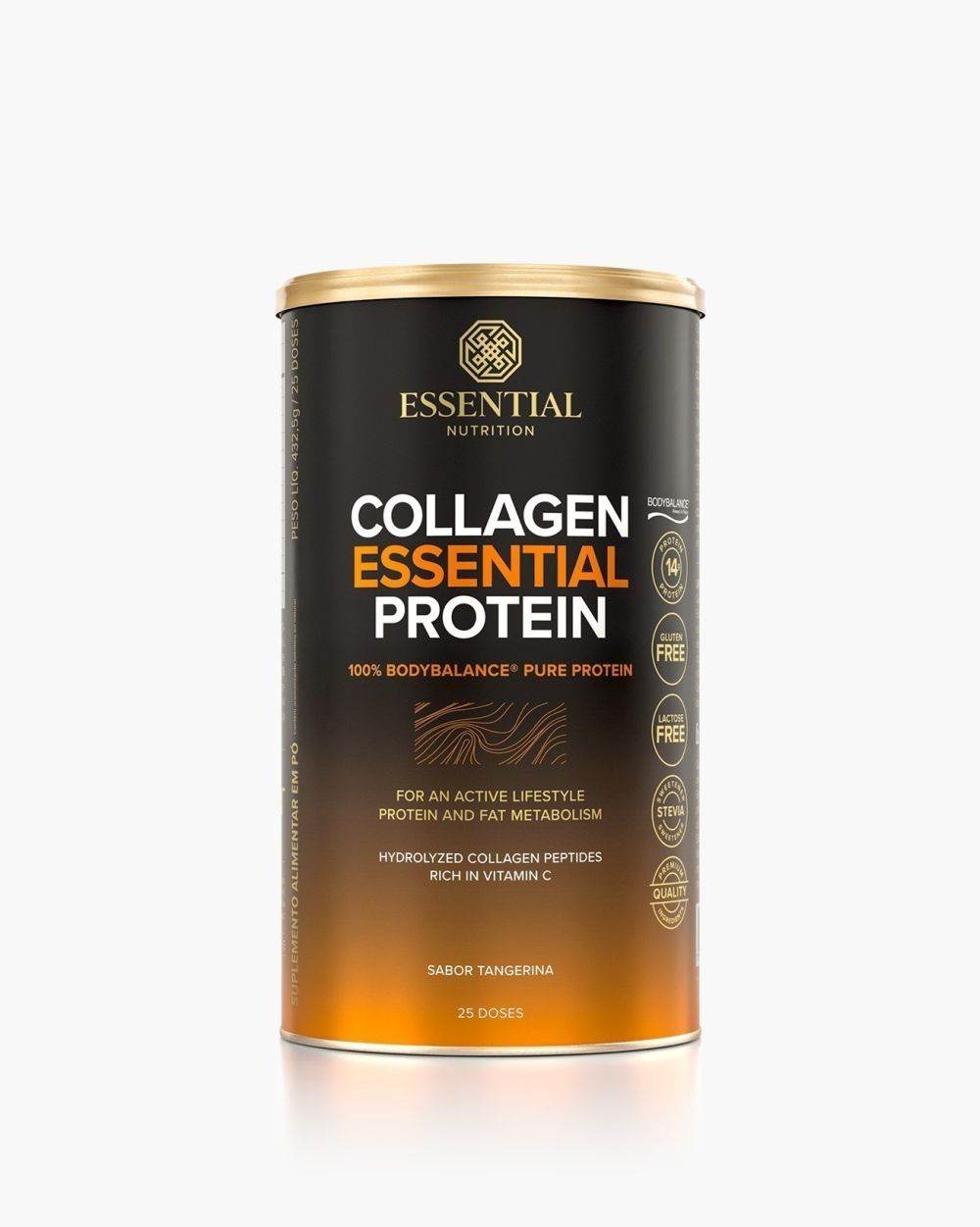 Collagen Essential Protein Tangerina Lata | Essential Nutrition 432,5g
