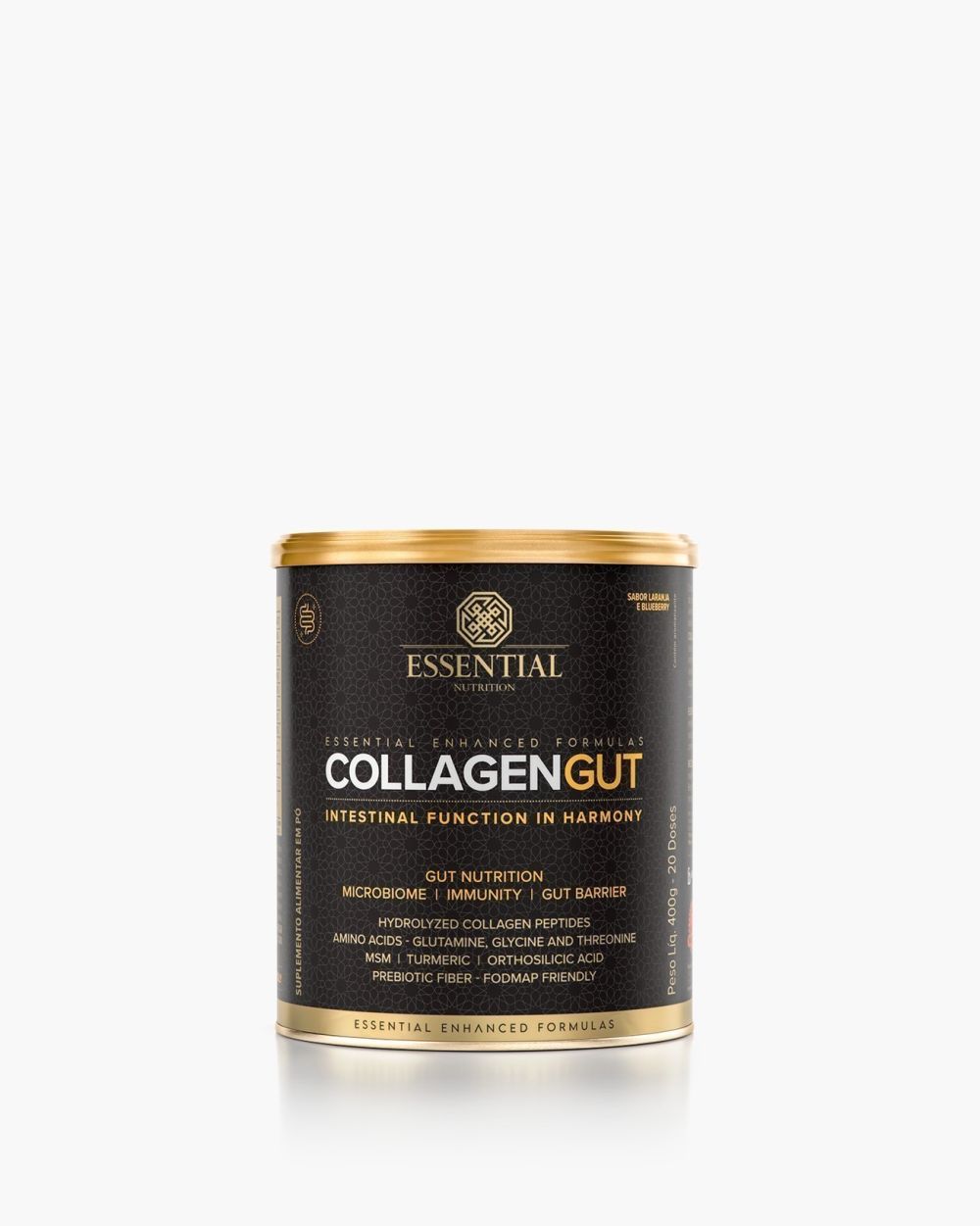 Collagen Gut Laranja e Blueberry Lata | Essential Nutrition 400g