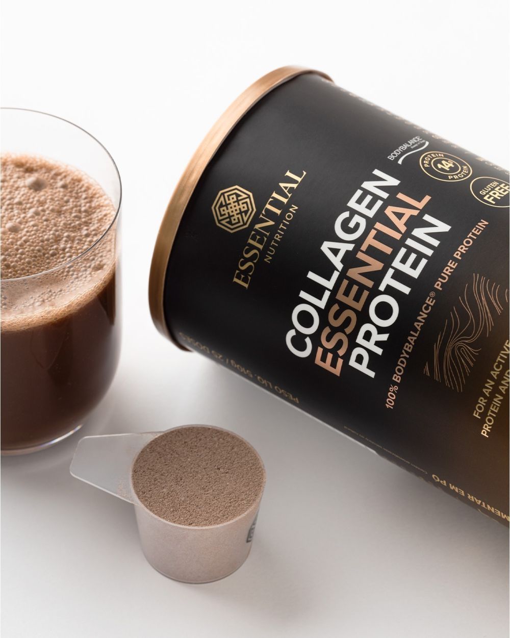 Collagen Essential Protein Chocolate Lata | Essential Nutrition 510g