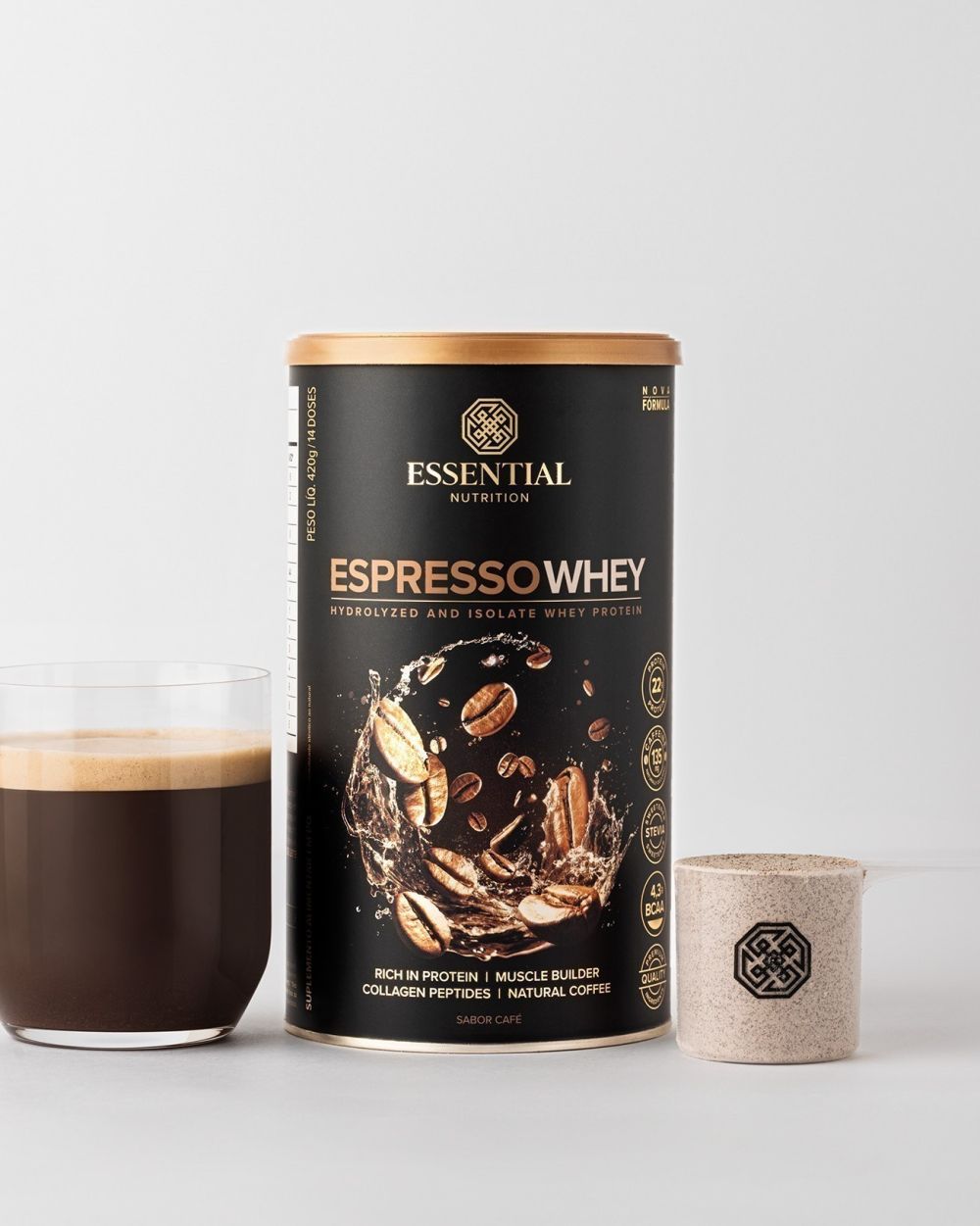 Espresso Whey Lata | Essential Nutrition 420g