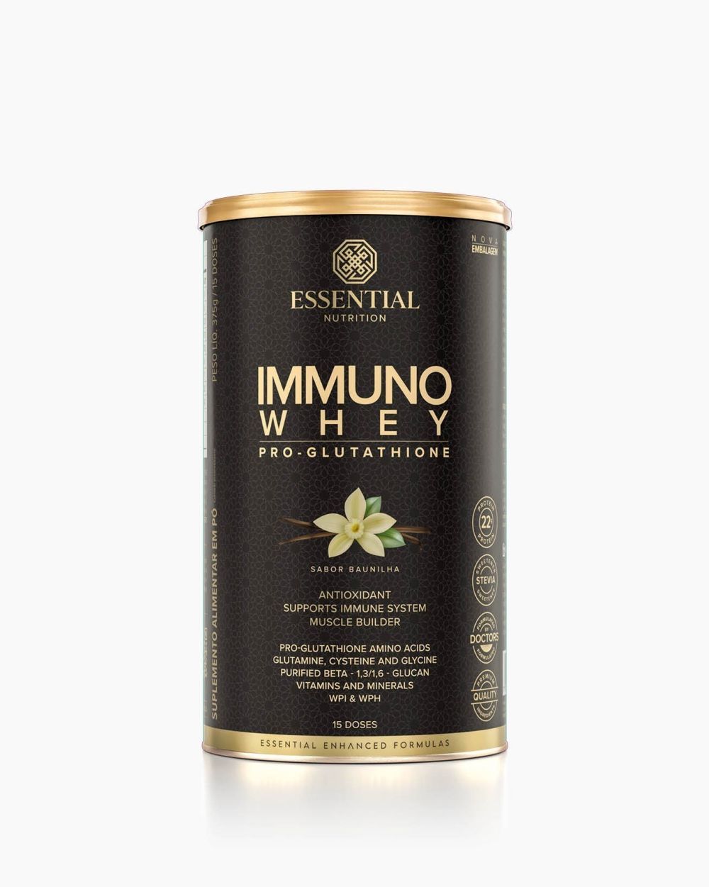 Immuno Whey Baunilha Lata| Essential Nutrition 375g
